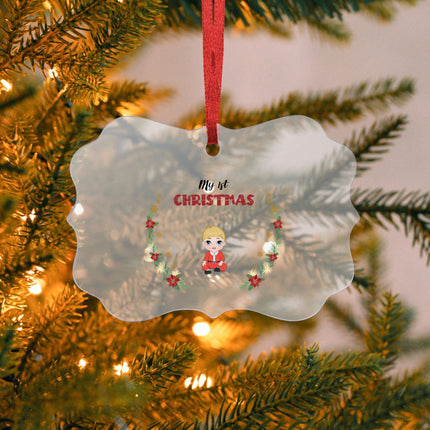 My 1st Christmas Acrylic Benelux Hanging Ornament
