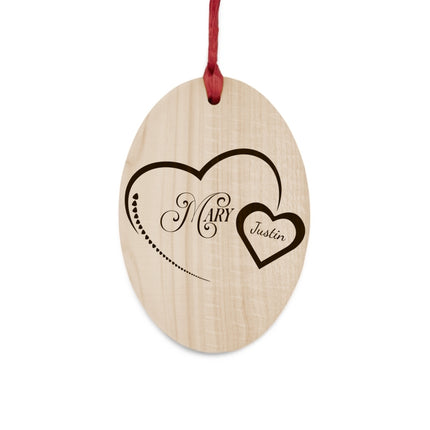 Dad Heart Wooden Ornaments