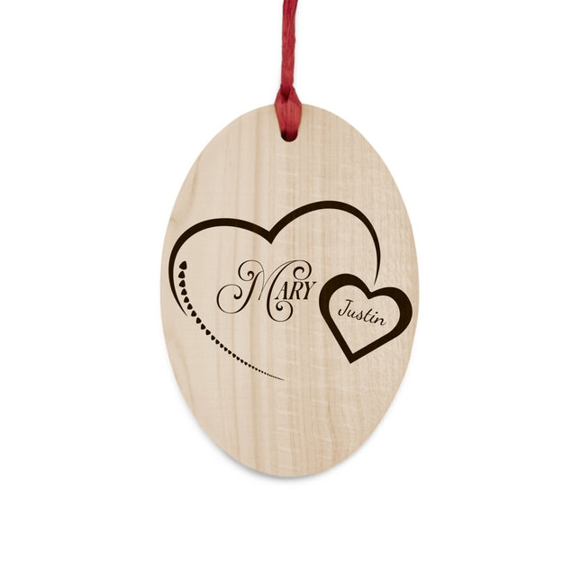 Dad Heart Wooden Ornaments