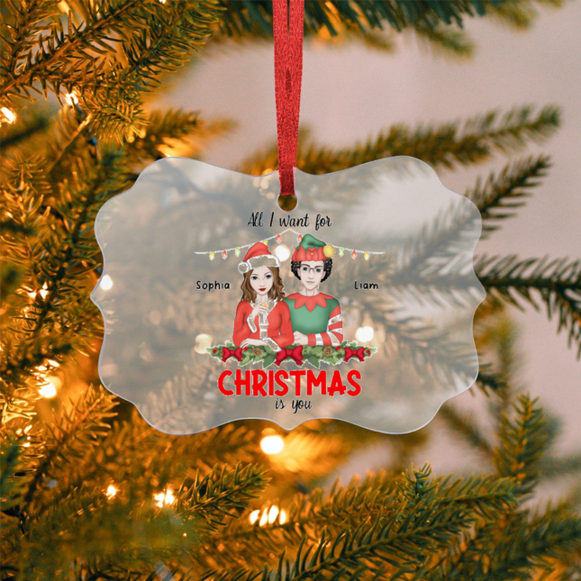 All I Want For Christmas Is You Acrylic Benelux Hanging Ornament