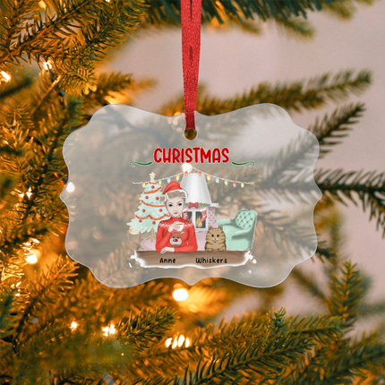 Christmas Is Better With A Cat Acrylic Benelux Hanging Ornament