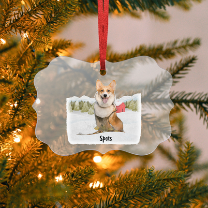 Christmas With My Pet Acrylic Benelux Hanging Ornament
