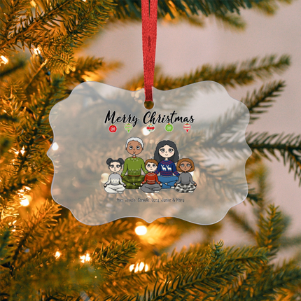 Merry Christmas From The Family Acrylic Benelux Hanging Ornament