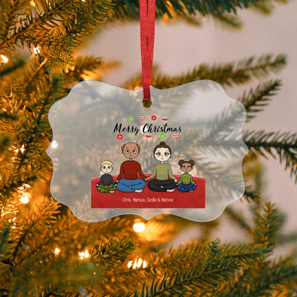 Merry Christmas From The Family Acrylic Benelux Hanging Ornament