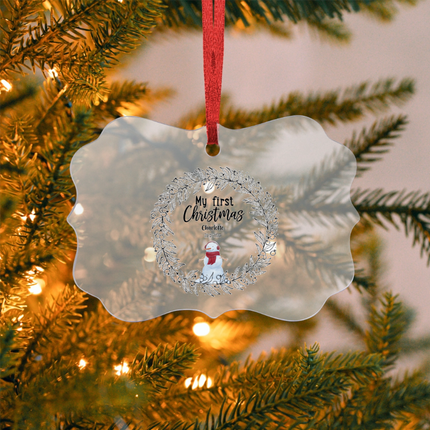 My First Christmas Acrylic Benelux Hanging Ornament