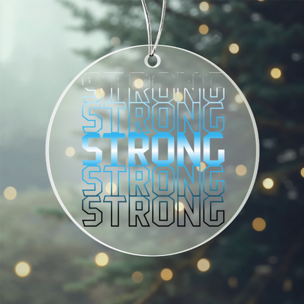 Fading Word Acrylic Circle Ornament