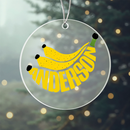 Fruit Name Acrylic Circle Ornament