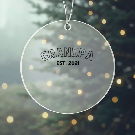 GRANDPA Acrylic Circle Ornament