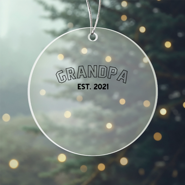 GRANDPA Acrylic Circle Ornament