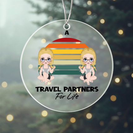 Travel Partners Acrylic Circle Ornament