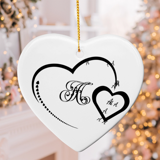 Mom Heart Ceramic Heart Ornament