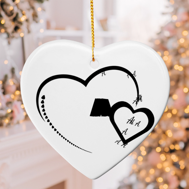 Dad Heart Ceramic Heart Ornament