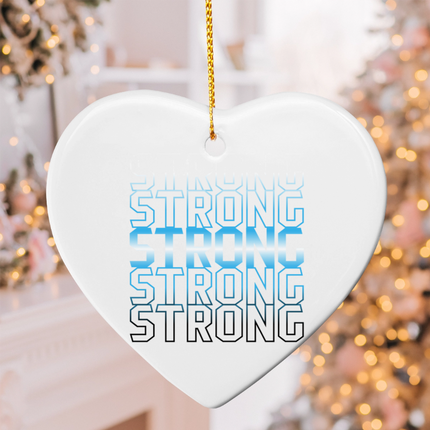 Fading word Ceramic Heart Ornament