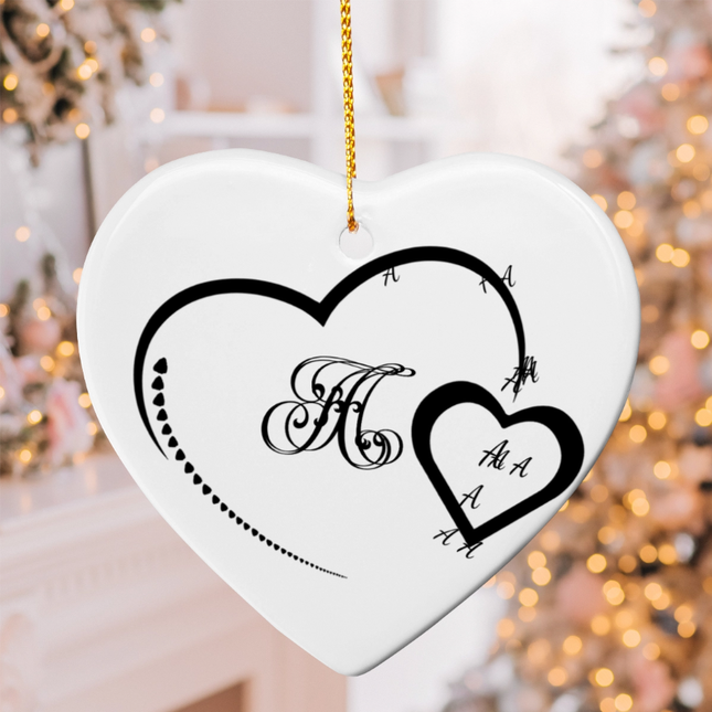 Dad Heart Ceramic Heart Ornament
