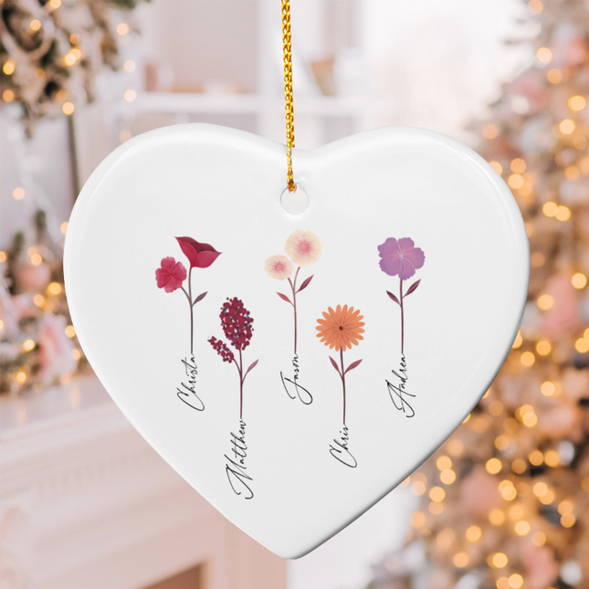 Our Garden Ceramic Heart Ornament