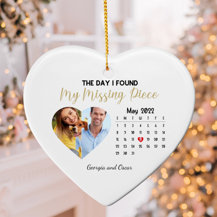 The Day I Found Ceramic Heart Ornament