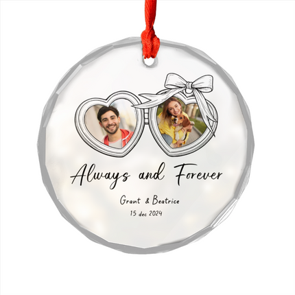 Always and Forever Glass Ornament