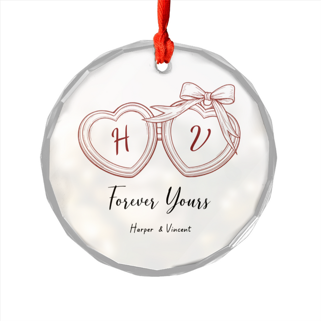 Forever Yours Glass Ornament