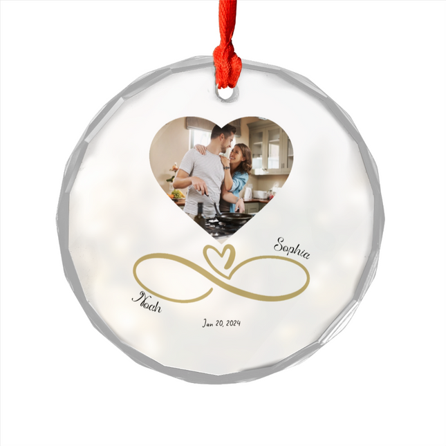 Infinite Love Glass Ornament