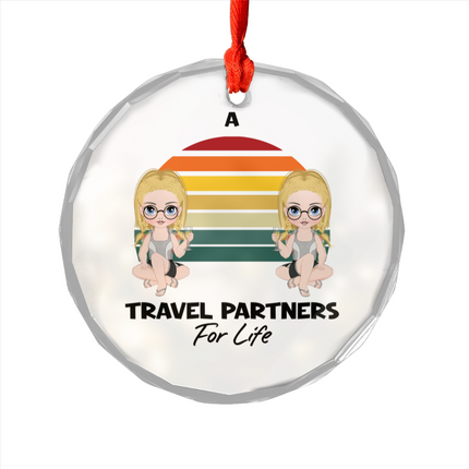 Travel Partners Glass Ornament