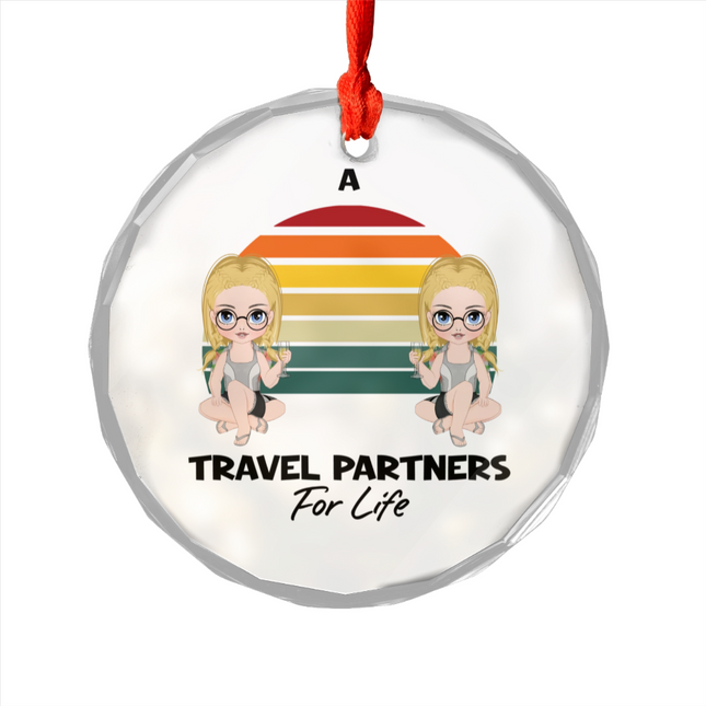 Travel Partners Glass Ornament
