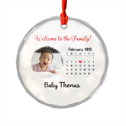 Welcome To The Family Glass Ornament