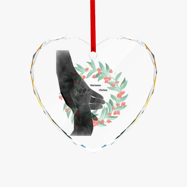 Baby Parent To This Angel Heart-shaped Glass Ornament