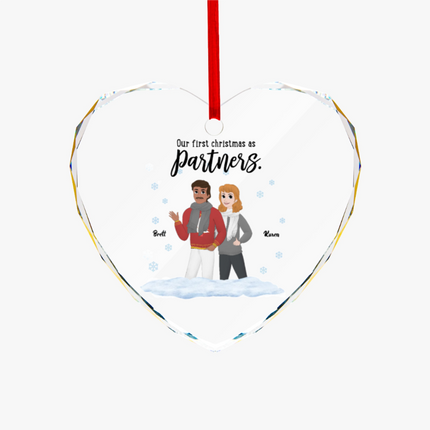 Christmas Is Better With You Heart-shaped Glass Ornament