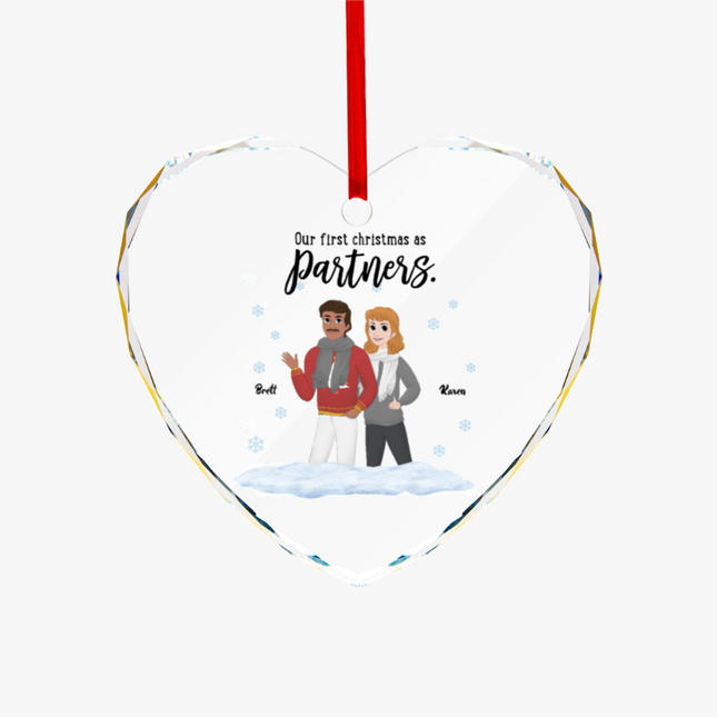 Christmas Is Better With You Heart-shaped Glass Ornament