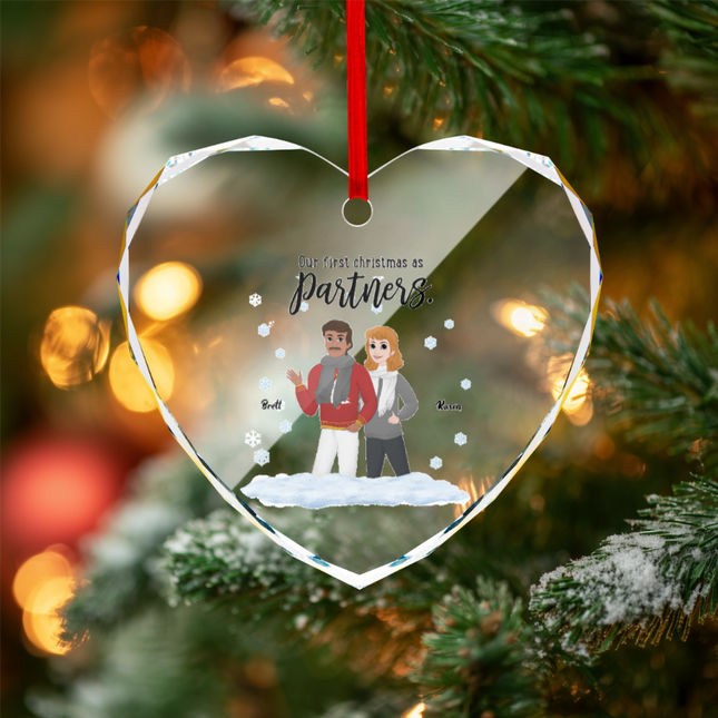 Christmas Is Better With You Heart-shaped Glass Ornament