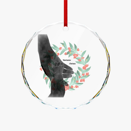Baby Parent To This Angel Round Glass Ornament