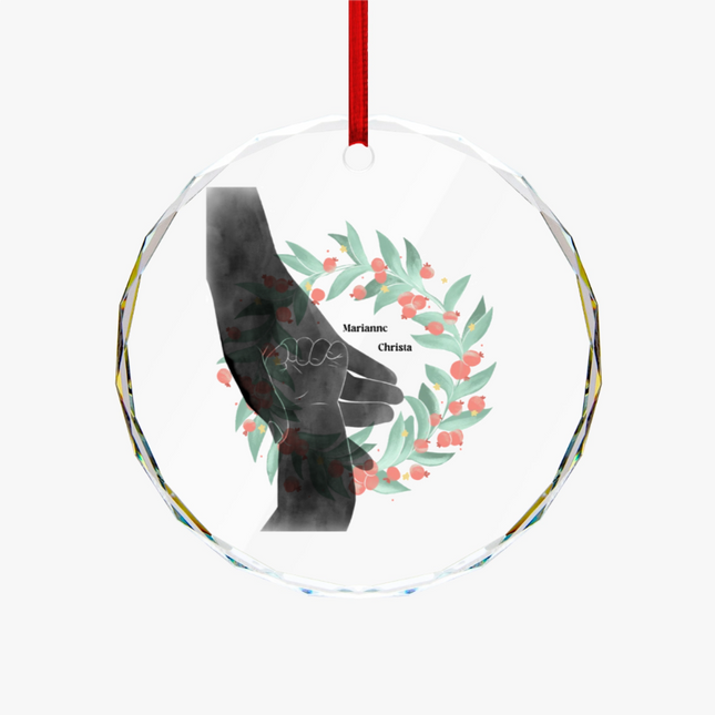 Baby Parent To This Angel Round Glass Ornament