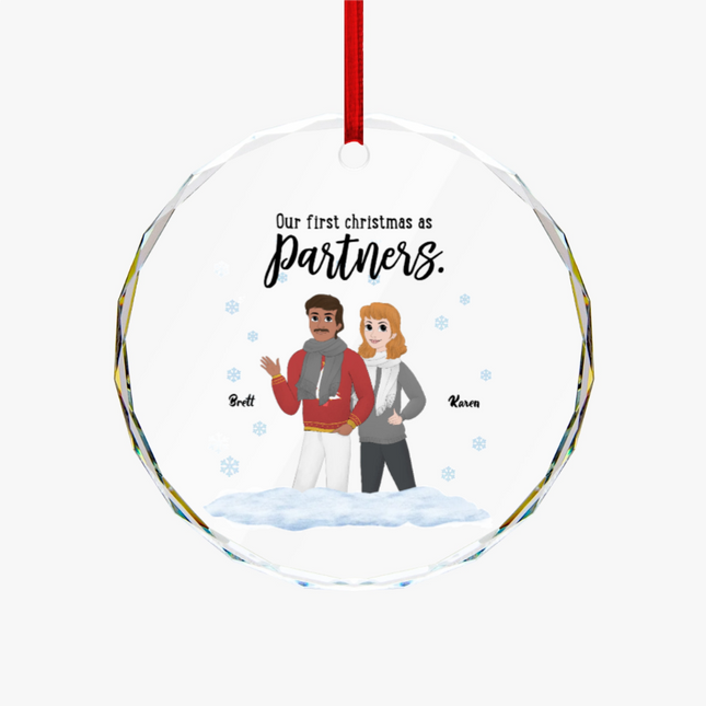 Christmas Is Better With You Round Glass Ornament