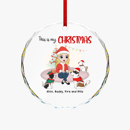 This is my Christmas Round Glass Ornament