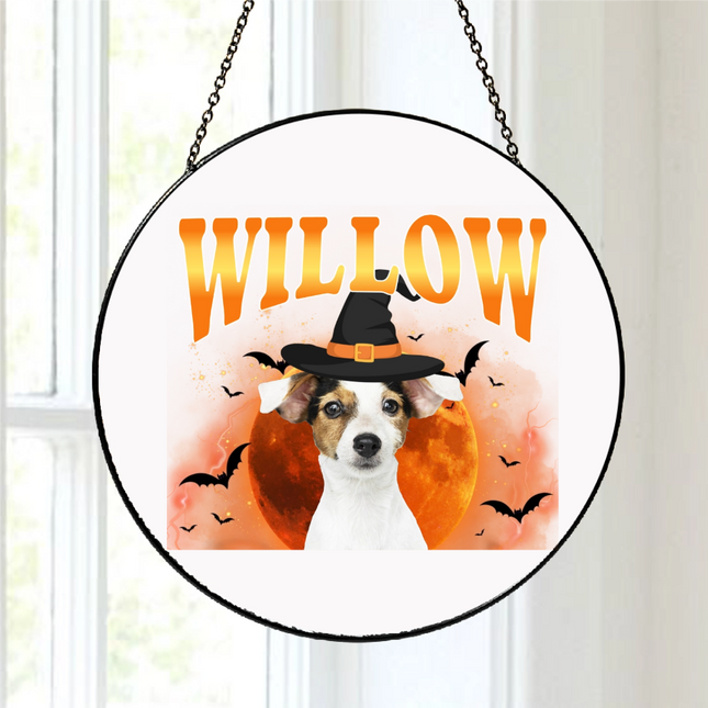 Halloween Bootleg Pet Portrait Suncatcher