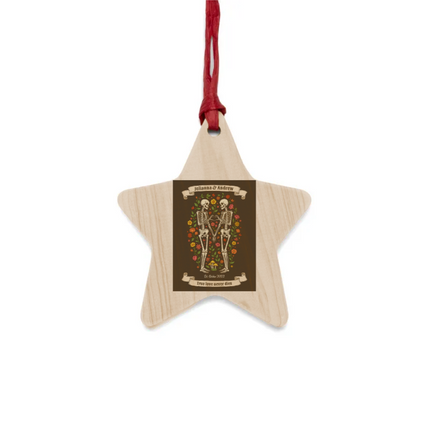 True Love Never Dies Wooden Ornaments