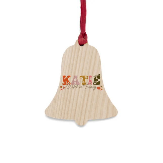 Spooky Cute Name Wooden Ornaments
