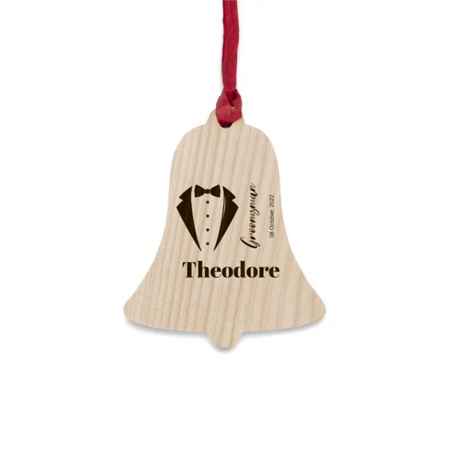 Wedding Day - Bridesmaid Or Groomsman Wooden Ornaments