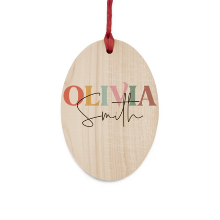 Colorful Name Wooden Ornaments