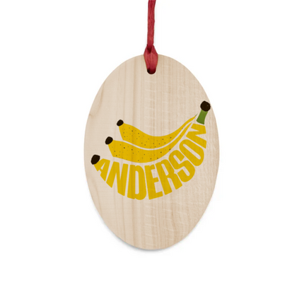 Fruit Name Wooden Ornaments