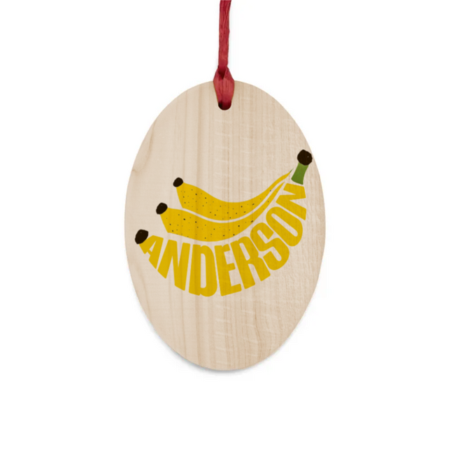 Fruit Name Wooden Ornaments