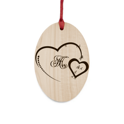 Mom Heart Wooden Ornaments