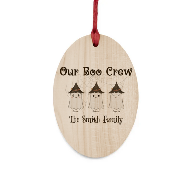 Our Boo Crew Wooden Ornaments