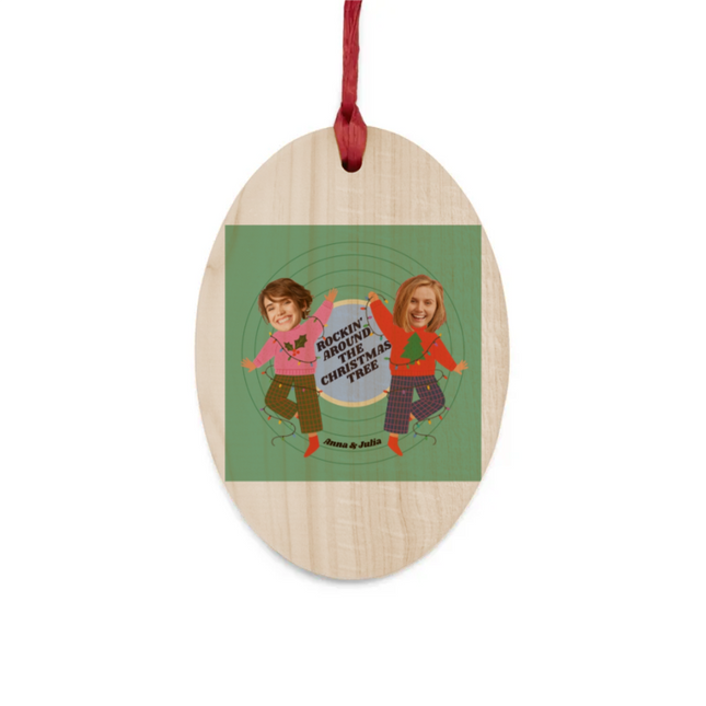 Rocking Christmas Wooden Ornaments