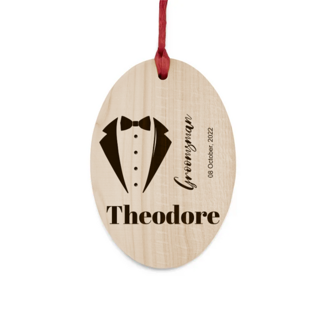 Wedding Day - Bridesmaid Or Groomsman Wooden Ornaments