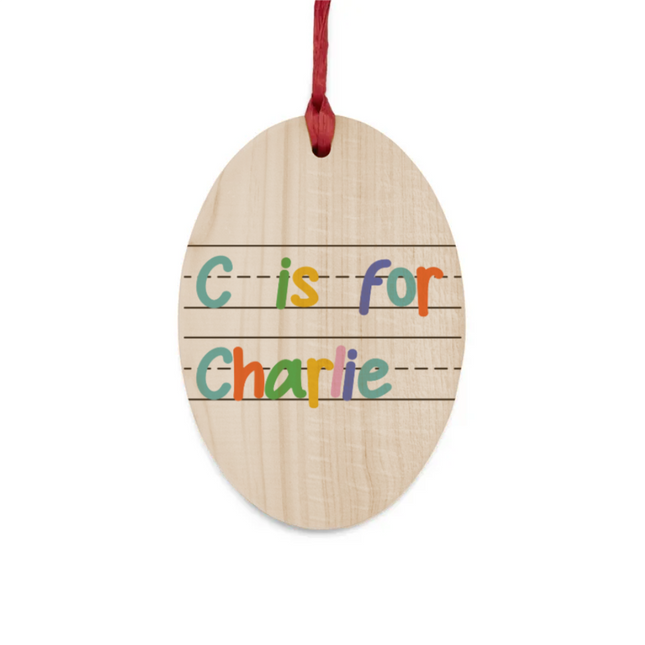 Y is for Your Name Wooden Ornaments