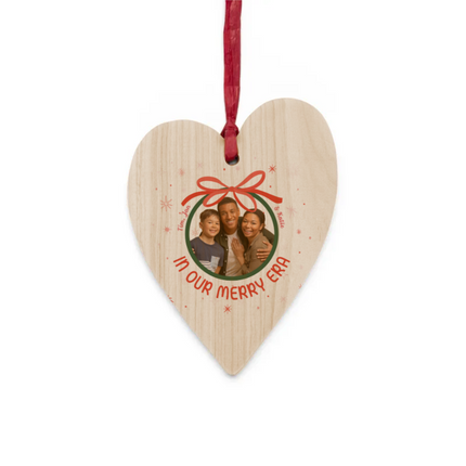 Christmas Bow Wooden Ornaments