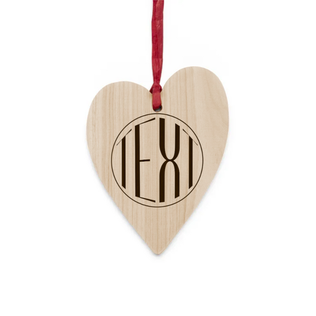 Circle Monogram Wooden Ornaments