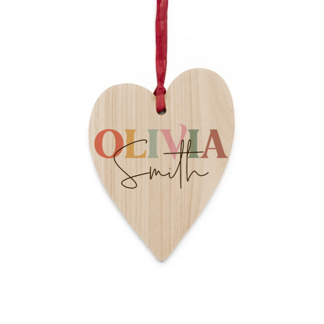 Colorful Name Wooden Ornaments