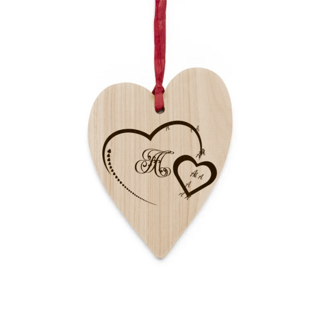 Dad Heart Wooden Ornaments